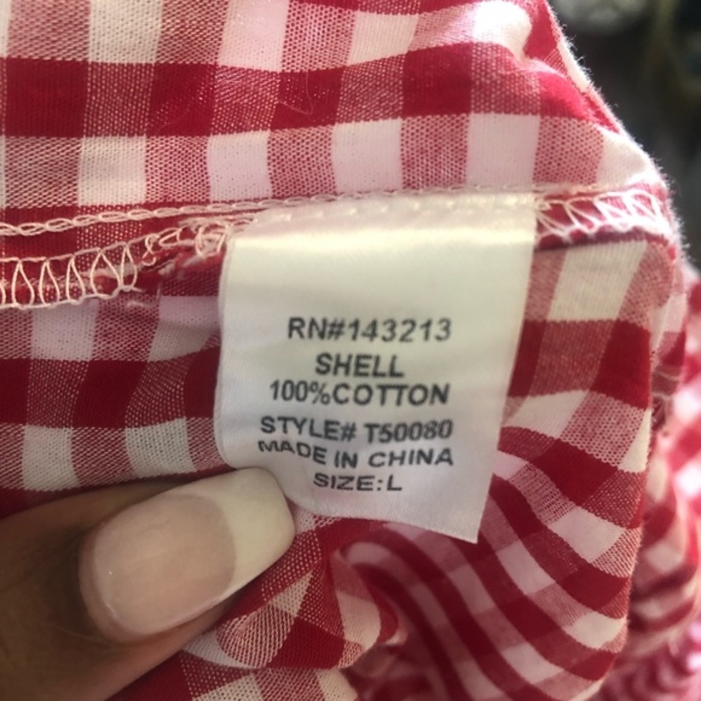 NEW Stevie Hender Gingham Peplum Blouse - Picture 9 of 9